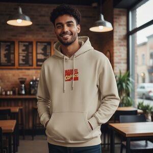 Marvel Cream Apparel with Logo